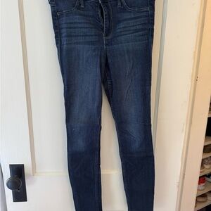 Hollister Dark Blue Skinny Jeans Hi Rise Advanced Stretch